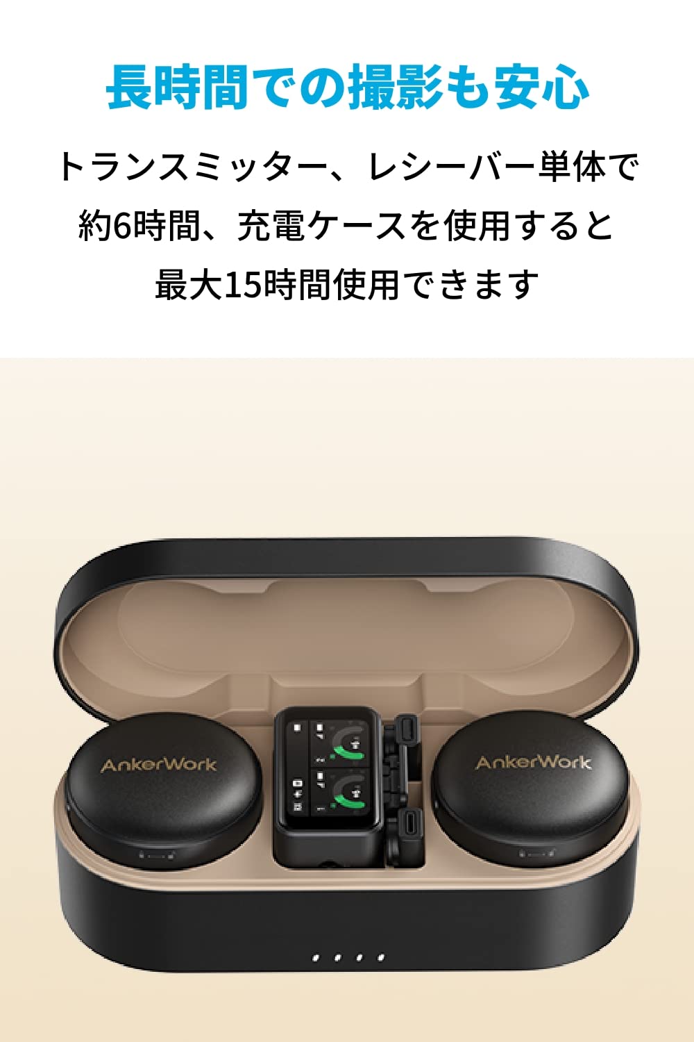 Amazon.co.jp: AnkerWork M650 Wireless Microphone Metallic Black