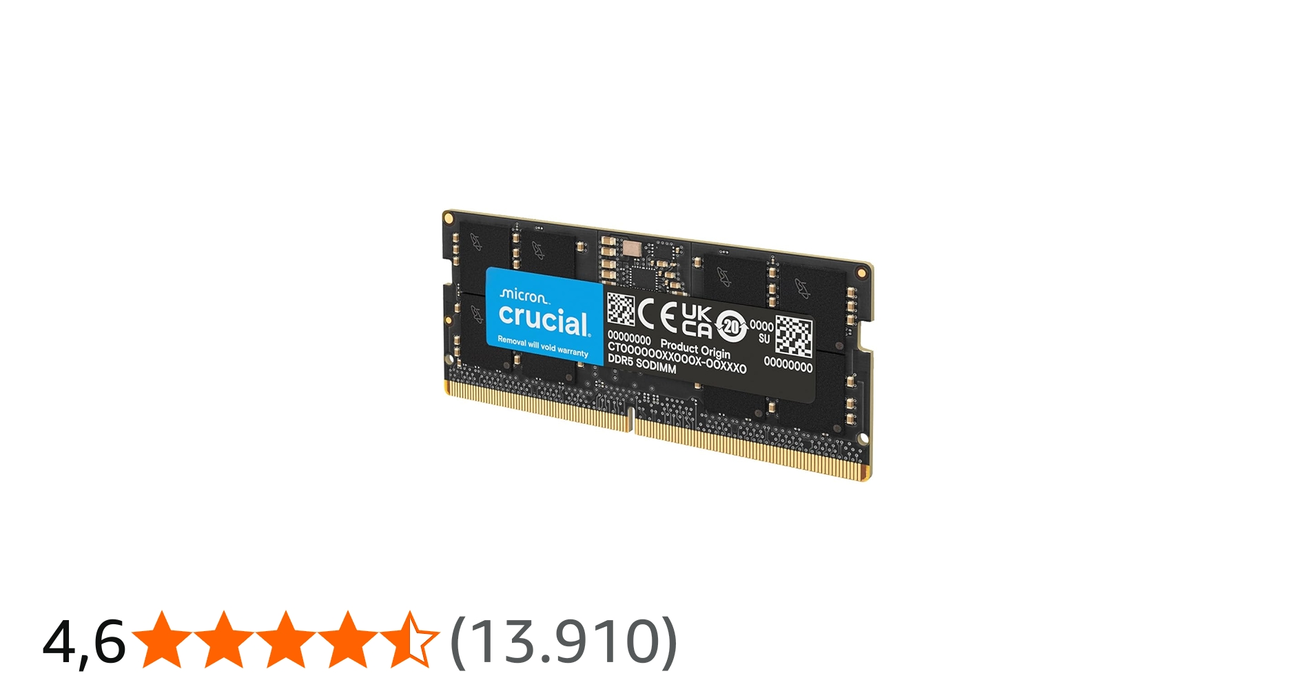 Crucial 16GB DDR5 4800MHz CL40 Notebook Ram CT16G48C40S5 : Amazon