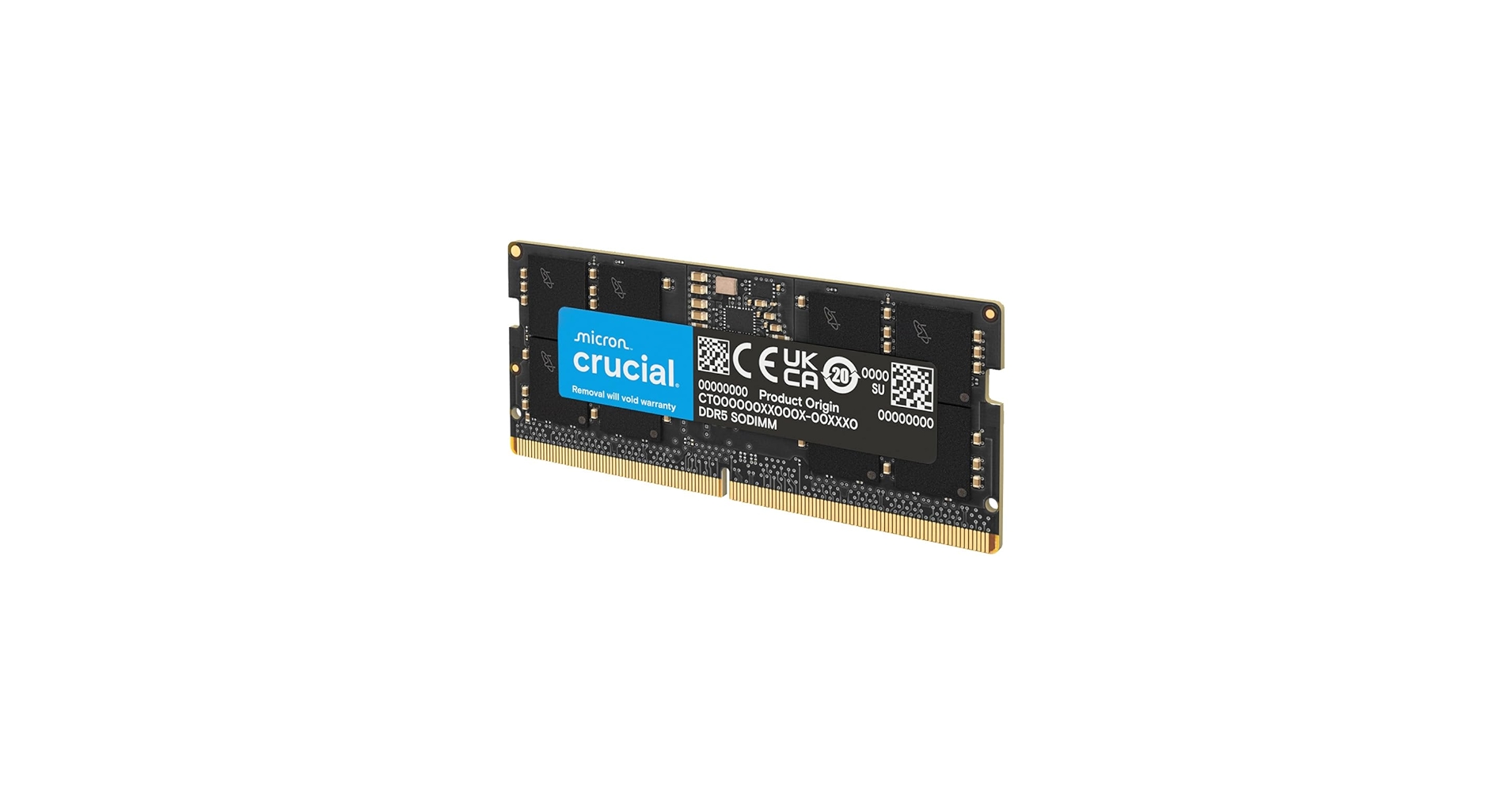 Crucial 16GB DDR5 RAM, 5600MHz (or 5200MHz or 4800MHz) Laptop