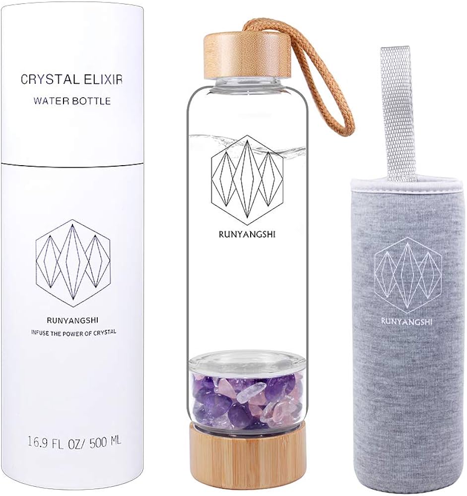Amazon.co.jp: Runyangshi Crystal エリクサーガラス ウォーターボトル