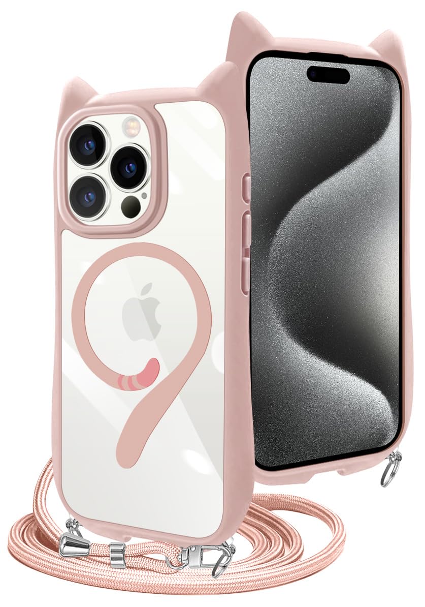 Amazon.co.jp: tuulaasii For iPhone 15 Pro 用 ケース クリア 猫耳