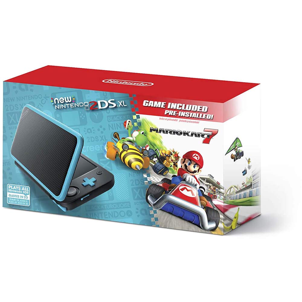 Amazon.com: New Nintendo 2DS XL - Black + Turquoise With Mario