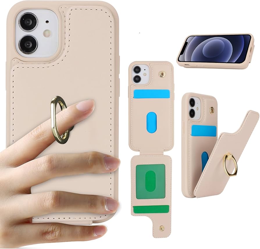 Amazon.co.jp: Cavor iPhone12 mini手帳型ケース背面ポケット付き