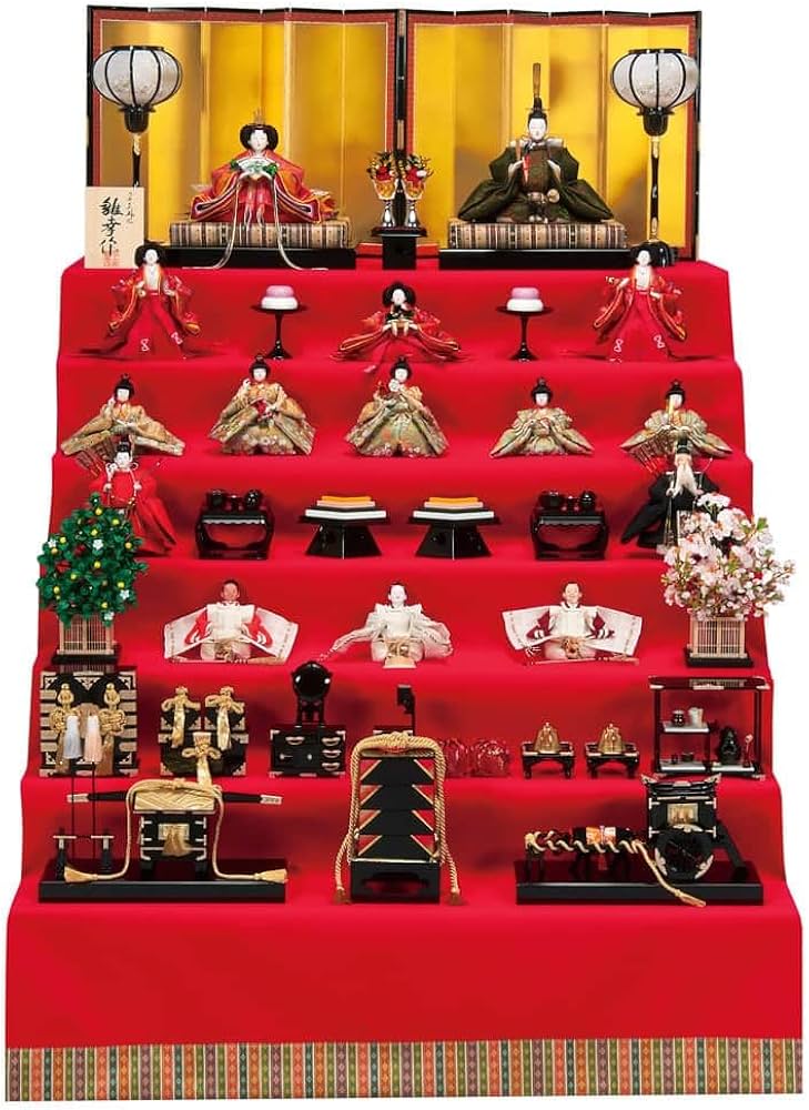 Amazon | 雛人形 平安豊久 ひな人形 七段飾り 十五人飾り 五世 雛幸作