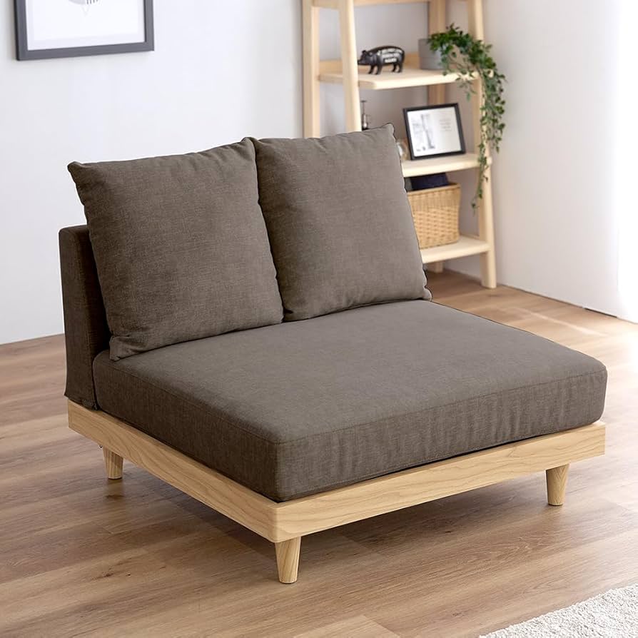 Amazon.co.jp: アイリスプラザ フロアソファ 北欧風 ローソファ 1人