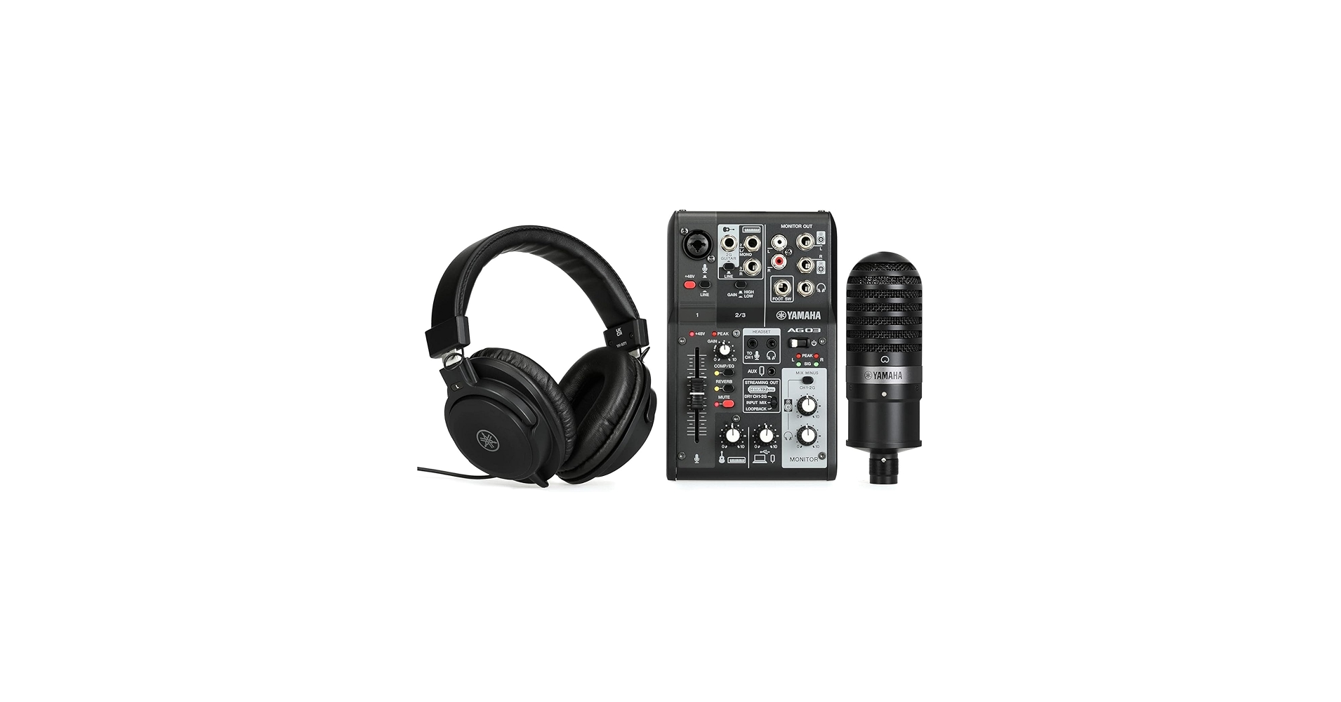 Amazon.com: Yamaha AG03MK2 Black Live Streaming Kit with mixer/USB