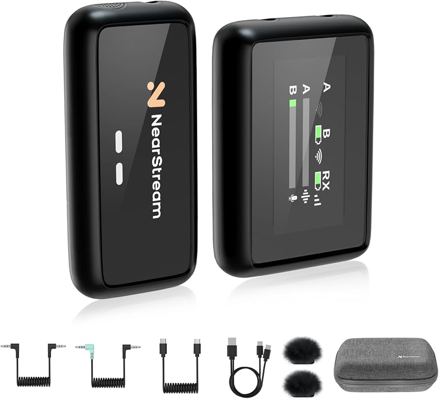 Amazon.co.jp: ワイヤレスマイク ピンマイク NearStream Mic 送信機1台