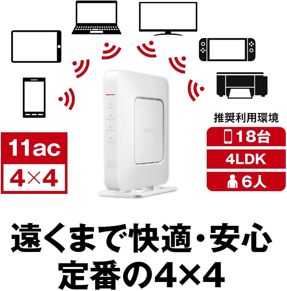 Amazon | バッファロー WiFi ルーター 無線LAN Wi-Fi 5 11ac AC2600