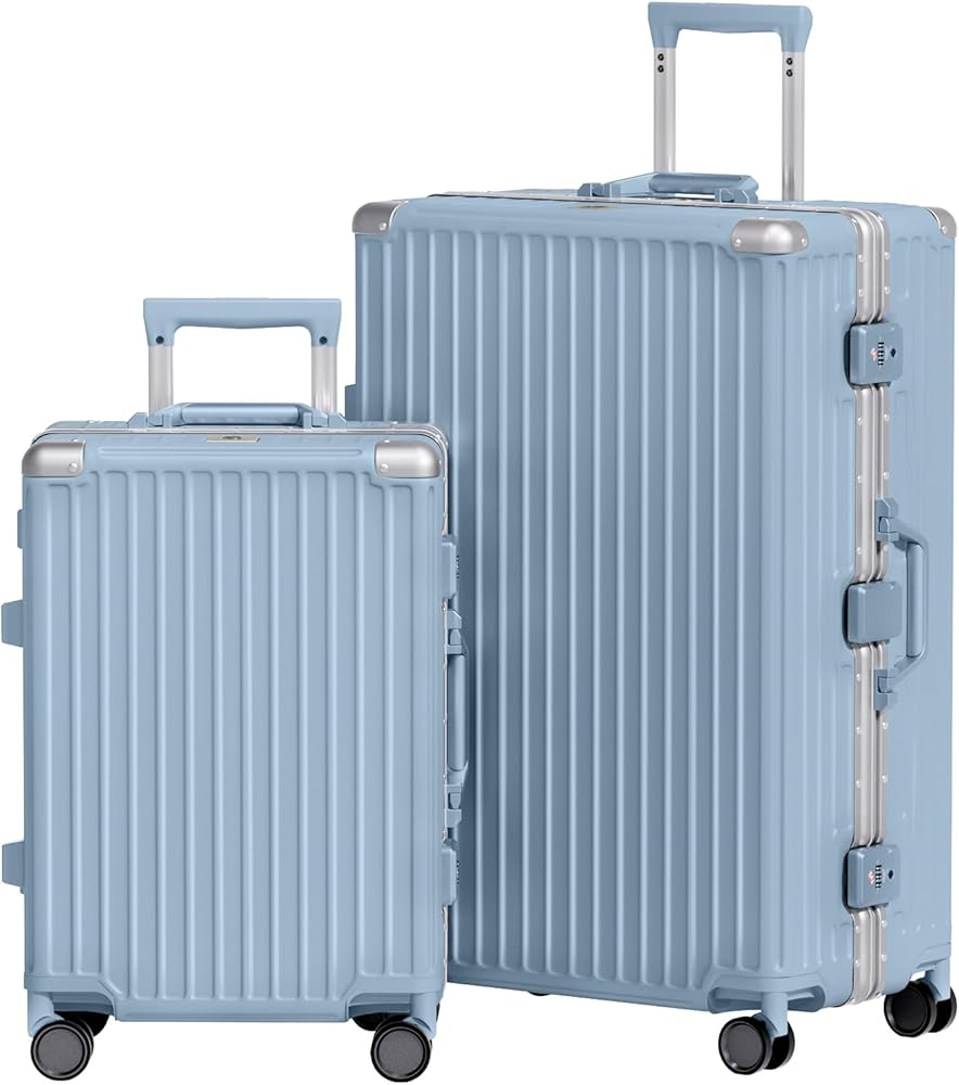 Amazon.com | AnyZip Luggage Sets 2 Piece Aluminum Frame Carry On