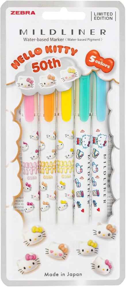 Amazon.co.jp: ゼブラ 蛍光ペン マイルドライナー ハローキティ 50周年