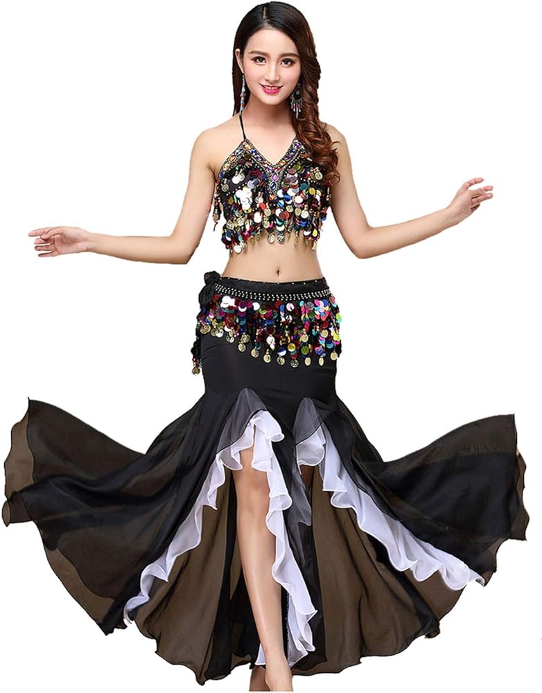 Amazon.com: ORIDOOR Women's Belly Dance Dress Belly Dance Crop Top