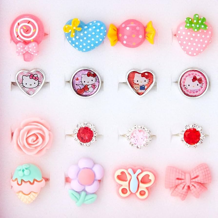 Amazon | サンリオ(SANRIO) ハローキティ おしゃれ指輪セット 309273