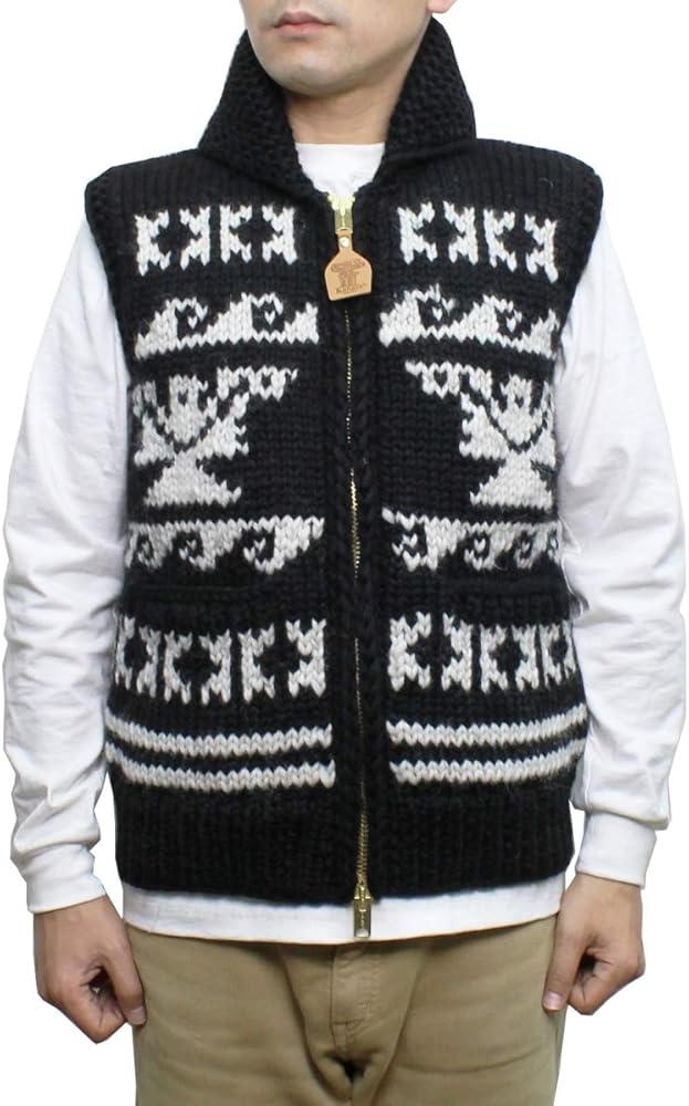 Amazon | [カナタ] 別注 カウチンニットベスト KV258 6PLY DEER