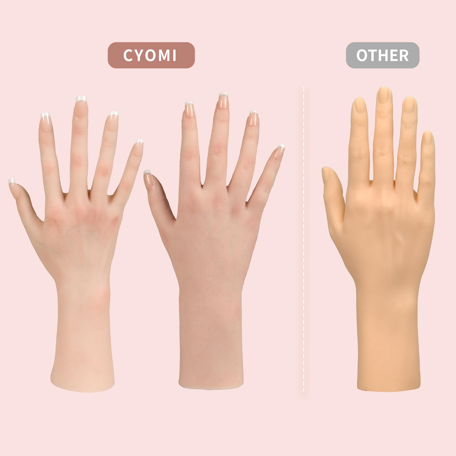 Amazon | CYOMI ハンドモデル シリコン手 手の模型 女性の手 リアル手