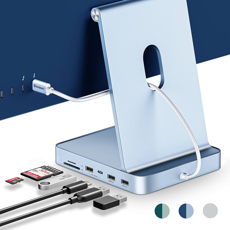 Minisopuru USB C Hub for iMac 24 inch 2021/2023/2024, iMac USB Hub