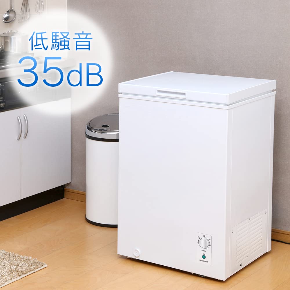 Amazon.co.jp: アイリスオーヤマ 冷凍庫 100L 上開き 静音 温度調節3