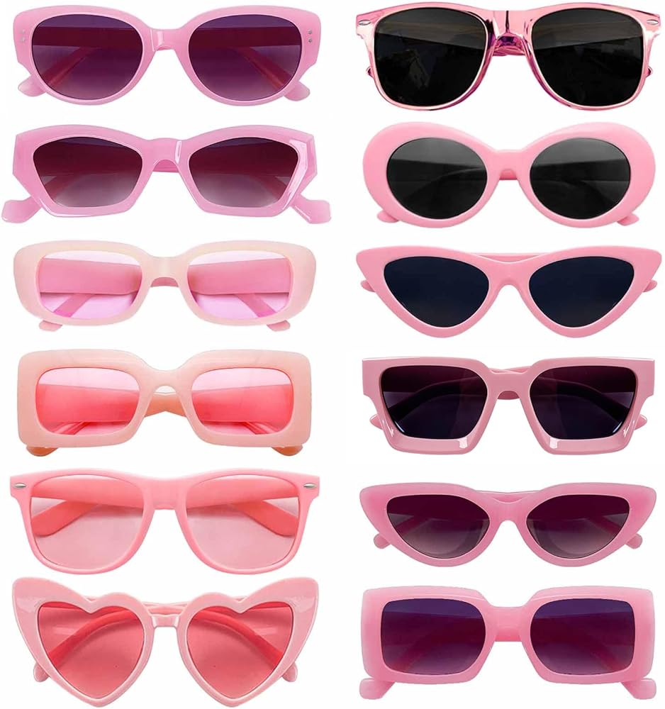 Amazon.co.jp: SUNOVELTIES ミックスソリッドピンクスタイルサングラス