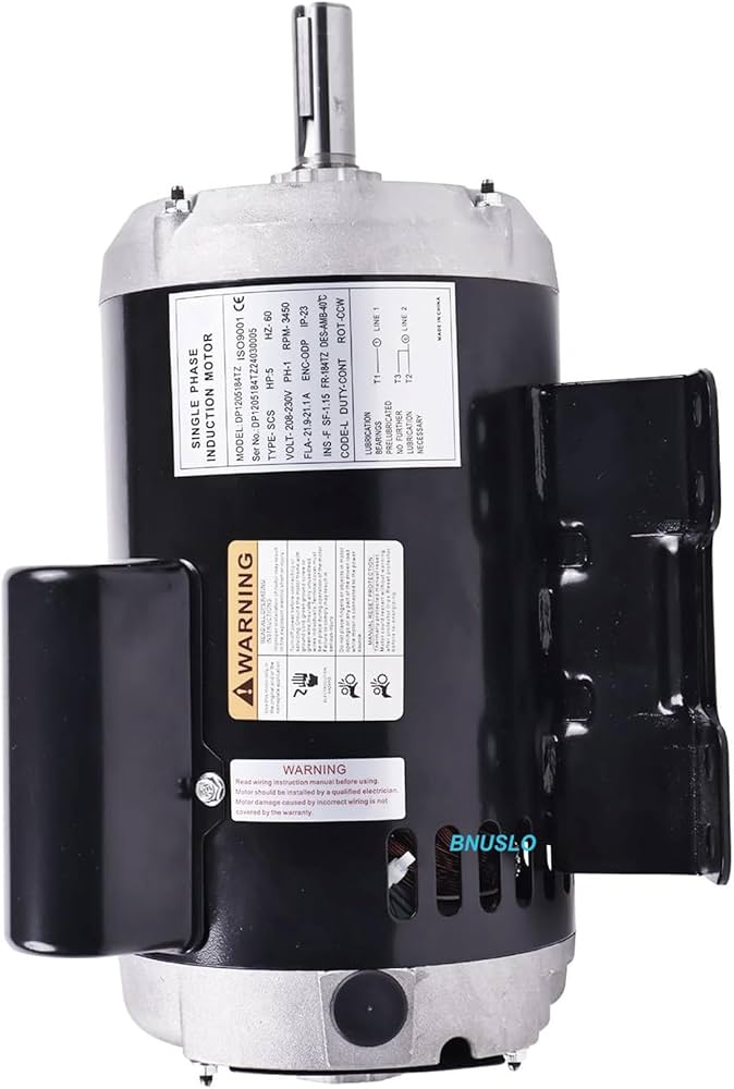 BNUSLO 5HP 7/8'' Shaft 208/230V 21.9/21.1 Amps 184 Frame 3450 RPM