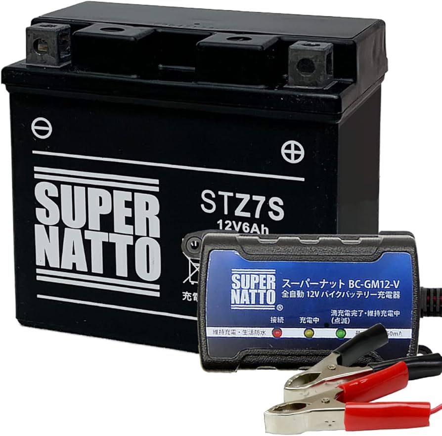 Amazon | バイクバッテリー充電器+STZ7S セット□□YTZ7Sに互換