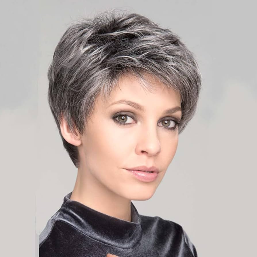 Amazon.co.jp: 女性用ウィッグショートヘア合成交換ウィッグピクシー