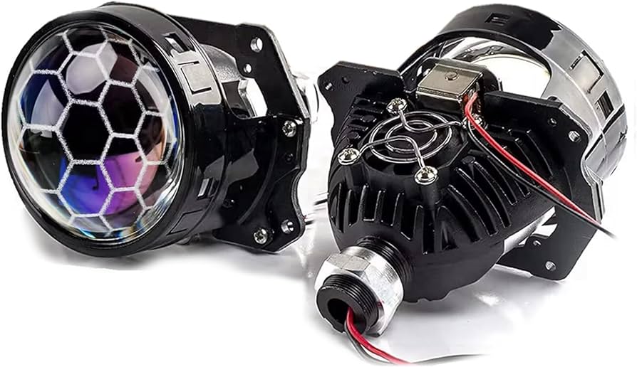 Amazon | HDYEGIOU 3インチ ブルー ハニカム LED プロジェクターレンズ