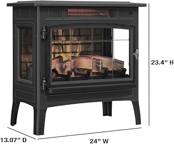 Duraflame Electric Infrared Quartz Fireplace Stove with 3D Flame