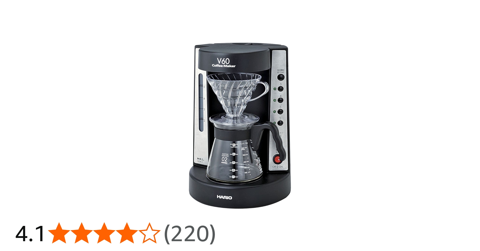 Amazon | HARIO V60 珈琲王コーヒーメーカー 2~5杯用 ブラック EVCM-5B