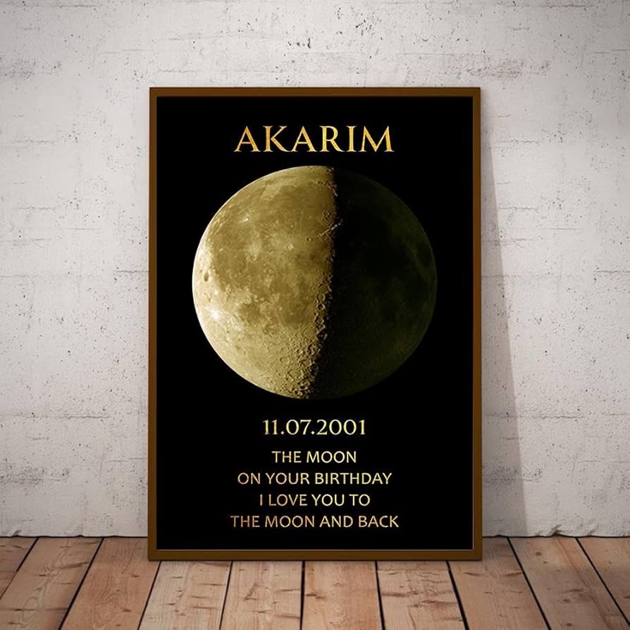 Amazon.com: TT FlowGreen Personalized Moon Phase Poster, Custom