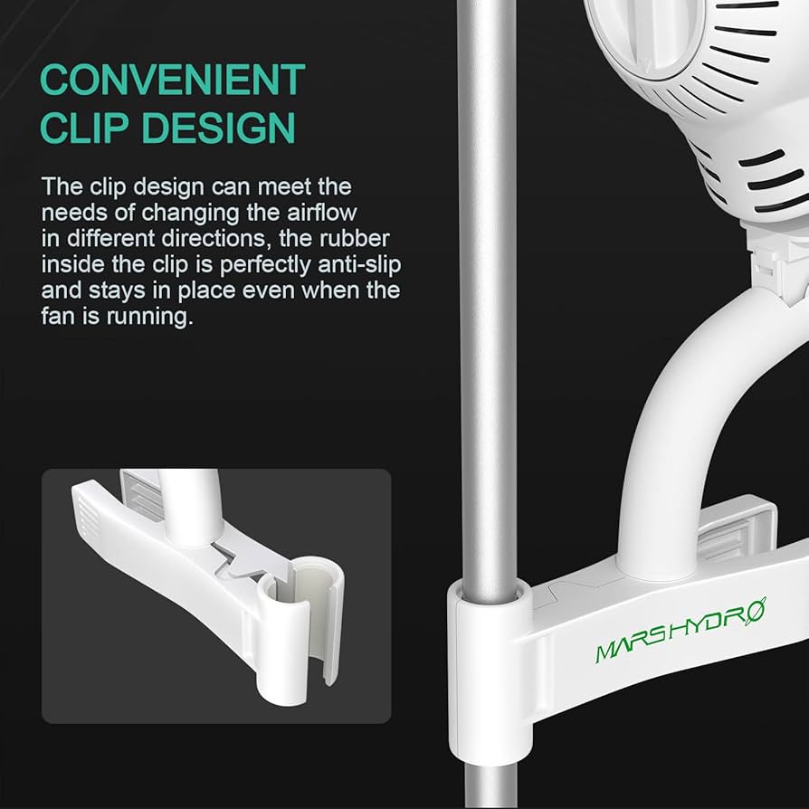 MarsHydro クリップオンファン 壁掛け扇風機