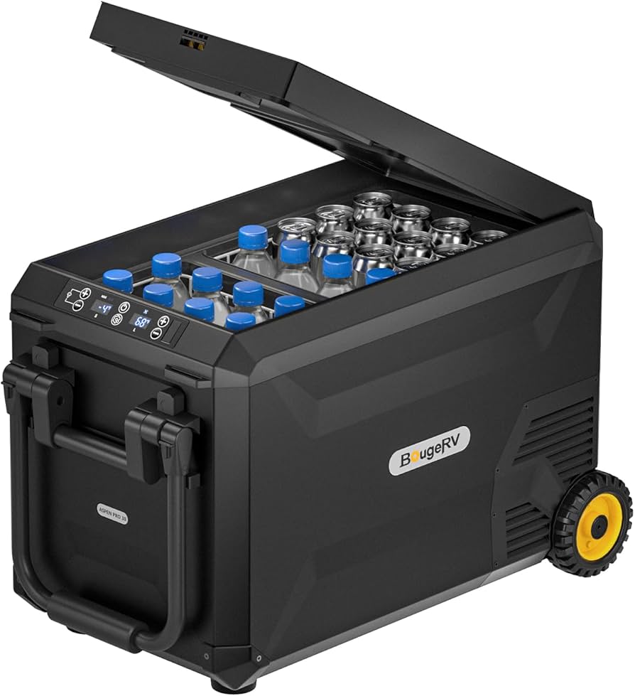 Amazon.co.jp: BougeRV 車載冷蔵庫 ポータブル冷蔵庫 車載冷蔵冷凍庫