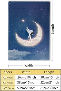 Amazon.co.jp: ピーナッツ スヌーピー 星 月 1000ピース パズル
