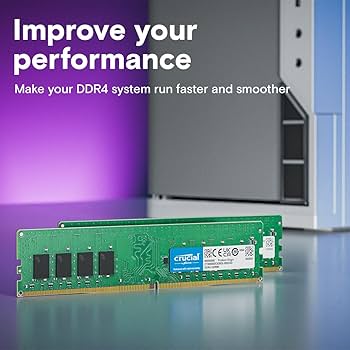 Crucial 16GB kit (8GBx2), 288-pin DIMM, DDR4 PC4-19200, at Amazon.com