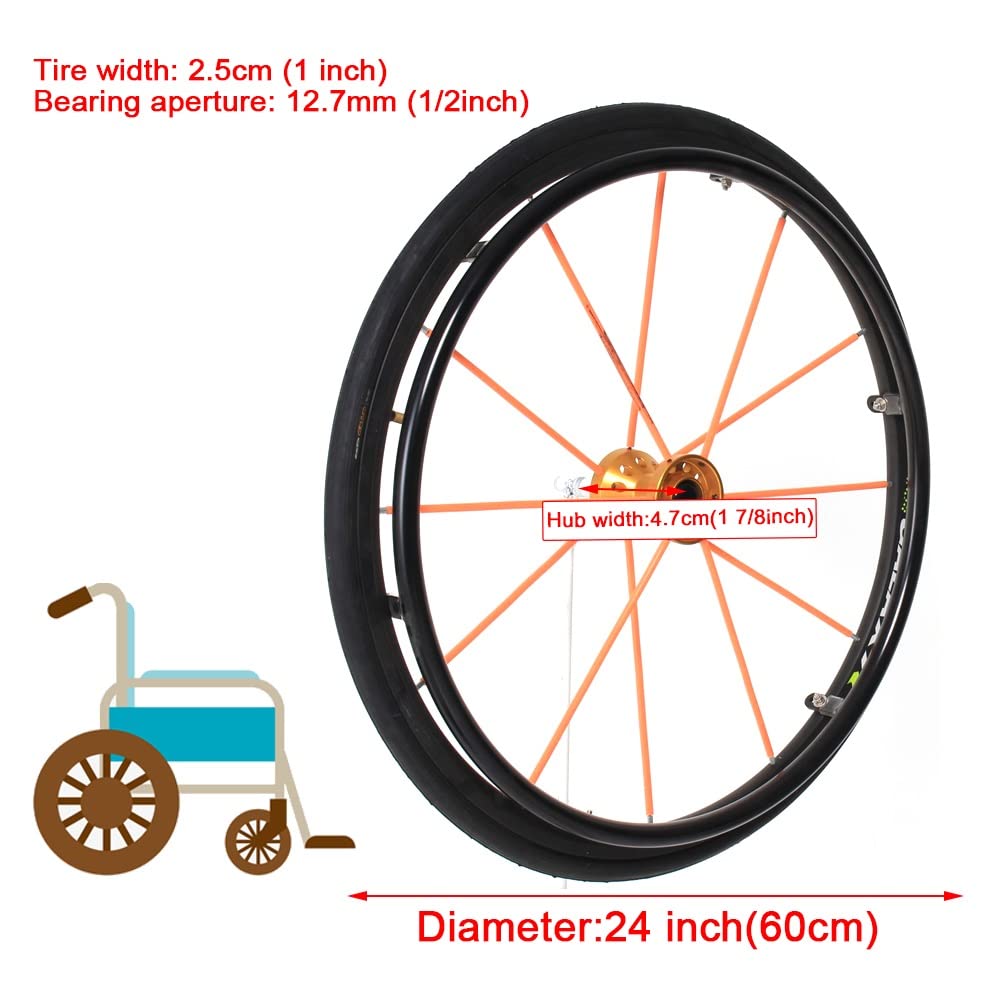 Amazon.co.jp: 24インチスポーツ車椅子後輪交換部品、車いす用ホイール