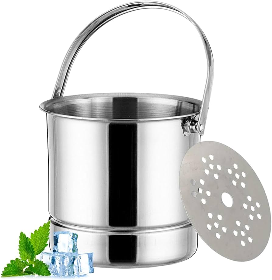 Amazon｜アイスペール 、1L溶けない アイスバケットステンレス 氷入れ