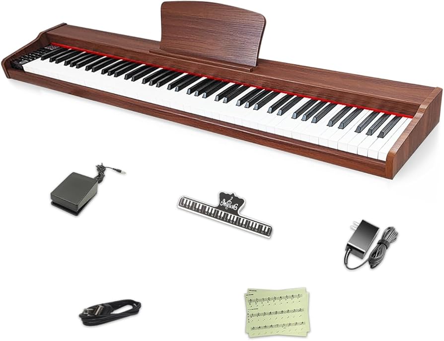 Amazon | 【木製電子ピアノ 】Longeye ロンアイ 電子ピアノ 88鍵盤