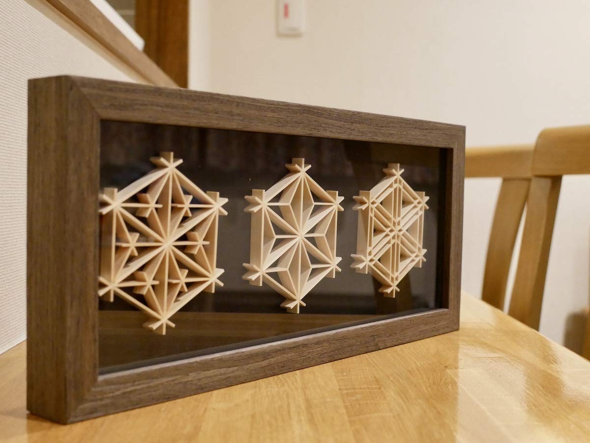 Amazon｜組子細工 インテリア フレーム (大) Art Frame kumiko 和雑貨