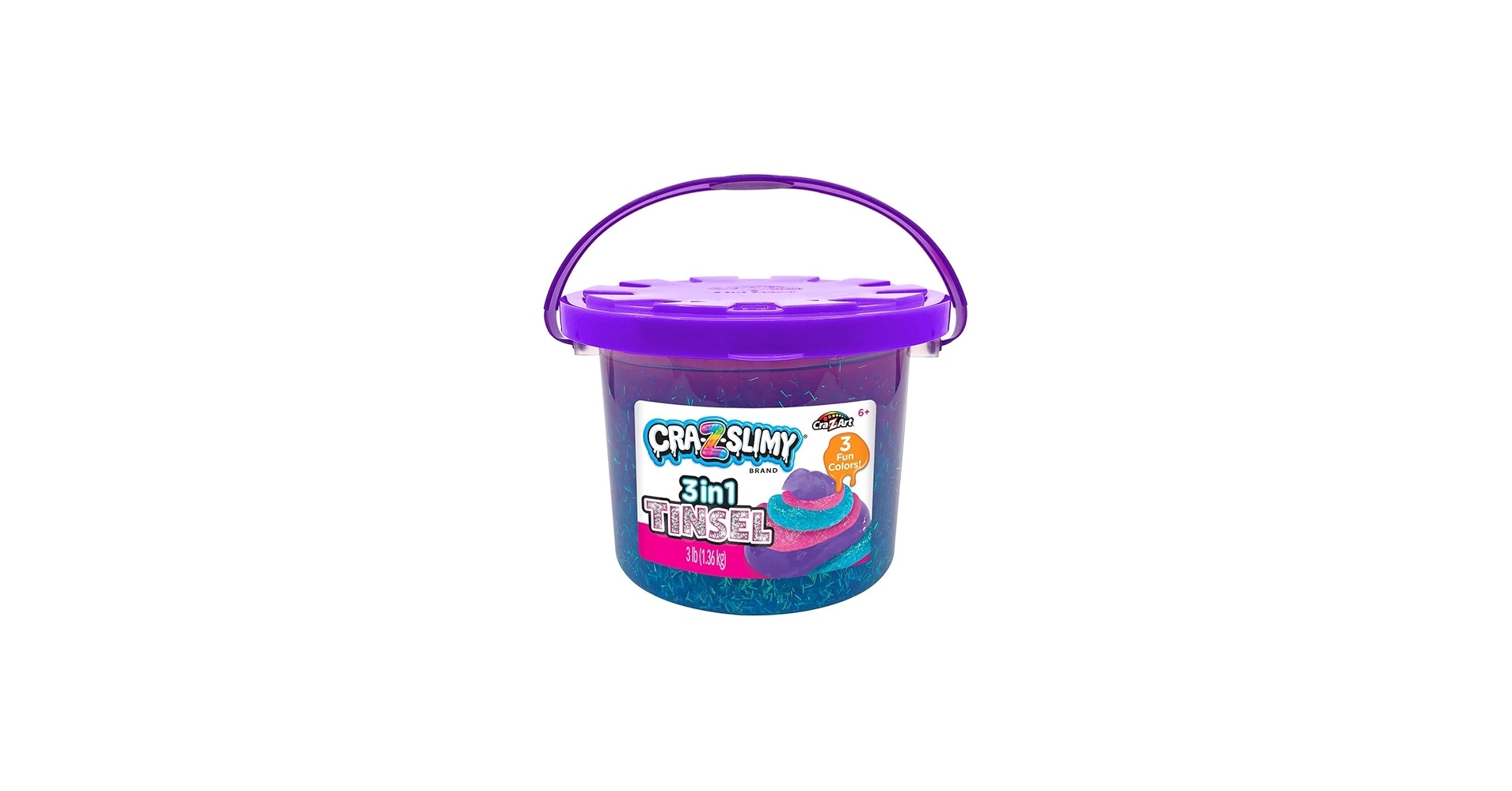 Amazon.com: CRA-Z-Slimy Tricolor Tinsel Bucket : Toys & Games