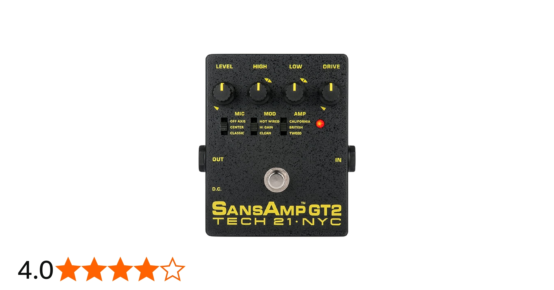 Amazon | TECH 21 GT2 サンズアンプ SansAmpギター用アナログアンプ