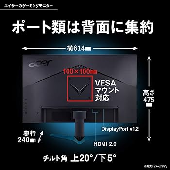 Amazon.co.jp: Acer ゲーミングモニター Nitro 27インチ WQHD