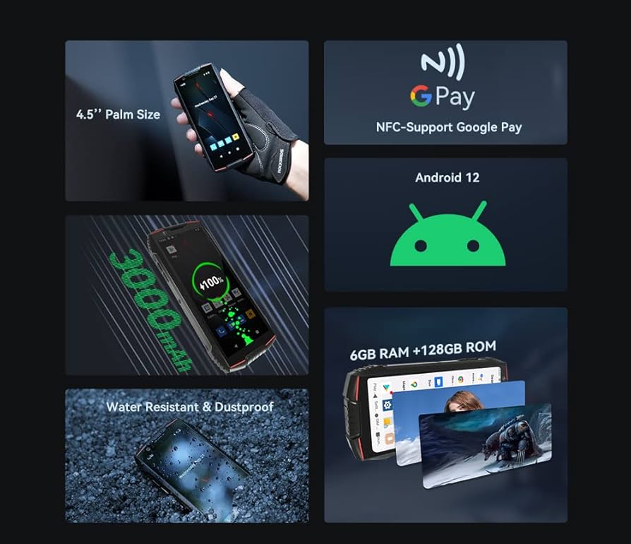 Amazon | CUBOT KingKong Mini 3 スマートフォン、6GB+128GBオクタコア