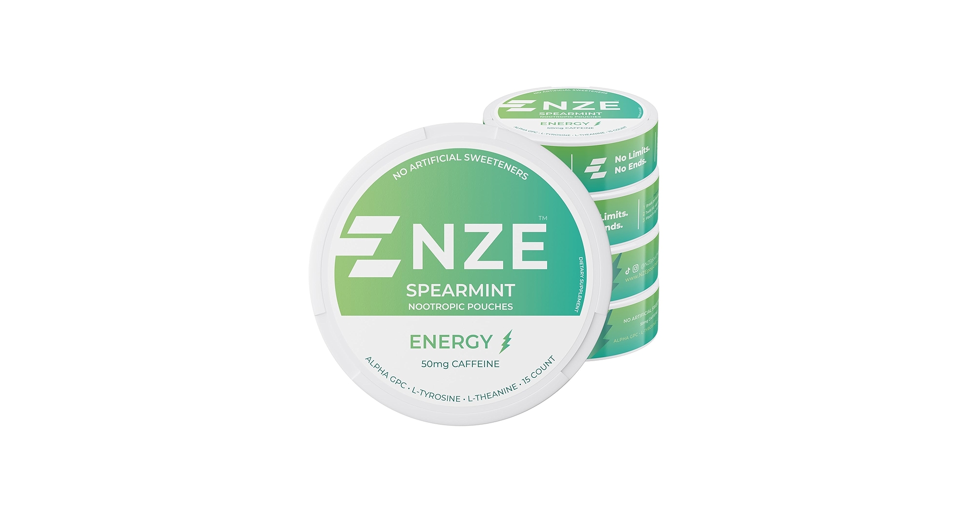 Amazon.com: NZE Caffeine Nootropic Pouches (Spearmint) - Energy