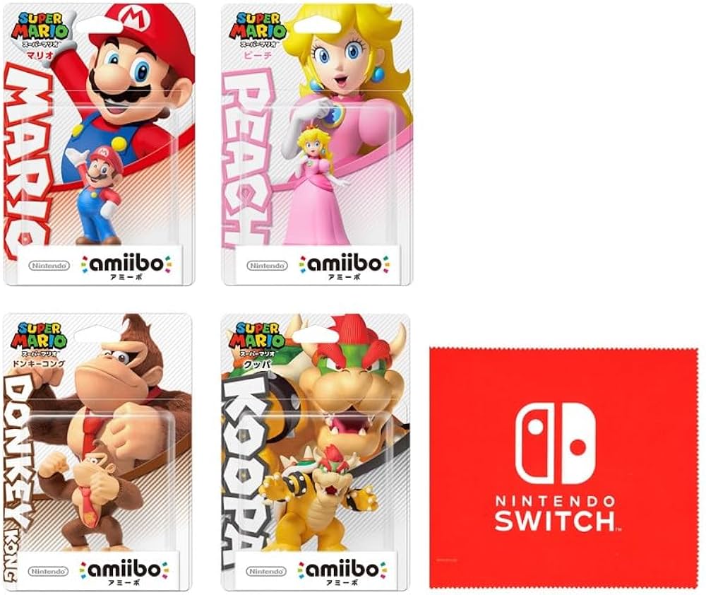 Amazon.co.jp: amiibo スーパーマリオシリーズ 4種セット（マリオ