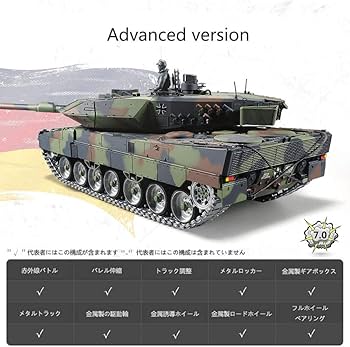 Amazon.co.jp: 戦車 ラジコンTK7.0システム1/16スケール2.4Gリモート
