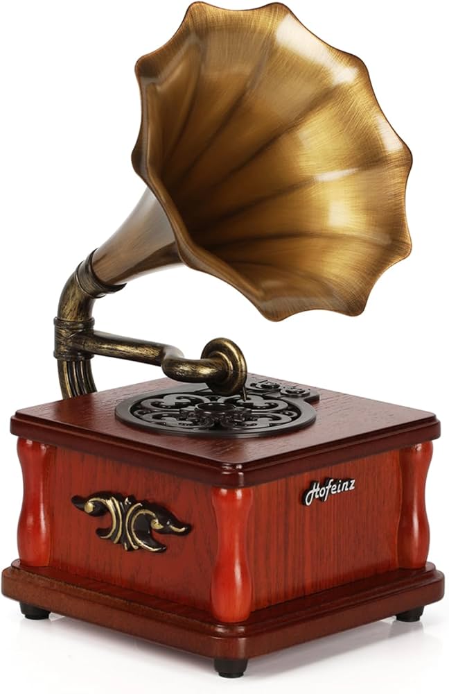 Amazon.co.jp: レトロBluetoothスピーカー、ポータブルミニ蓄音機