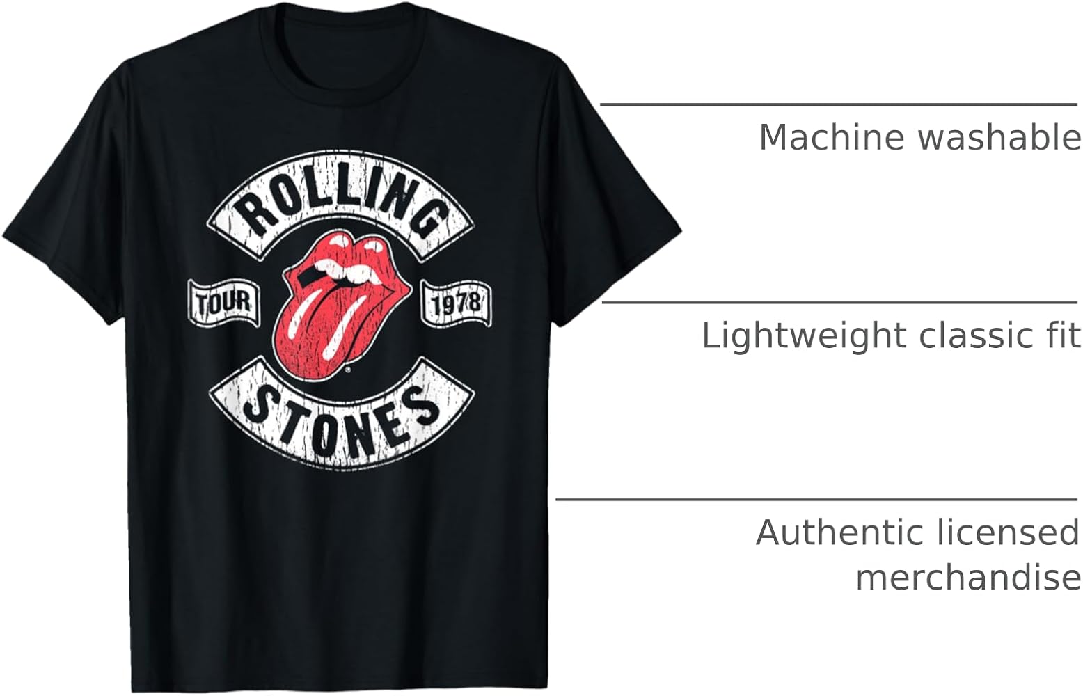 Amazon.com: The Rolling Stones Tour 1978 T-Shirt : Clothing, Shoes
