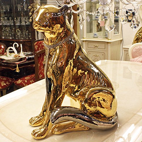 Amazon.co.jp: 陶器 動物 ヒョウ 置物 イタリア製 豹 レオパード