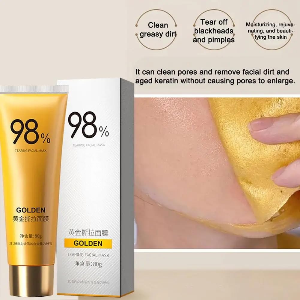 Amazon.com : Gold Foil Peel-Off Mask, 98% Gold Peel Off Mask, Gold