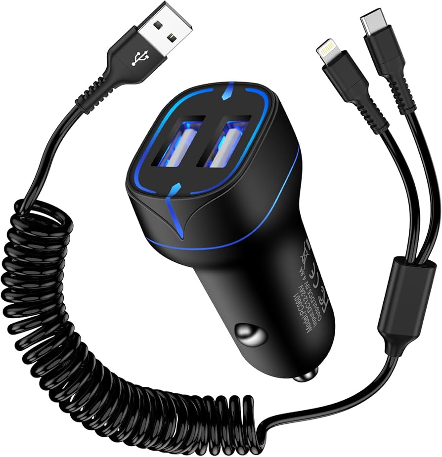 Amazon.co.jp: Ocbuo シガーソケット iPhone16 充電器車用 2 in 1