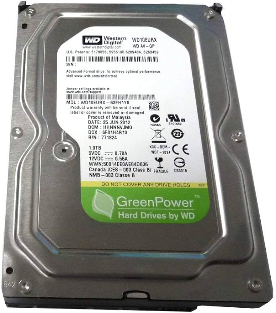 Amazon.com: Western Digital AV-GP WD10EURX 1TB IntelliPower 64MB