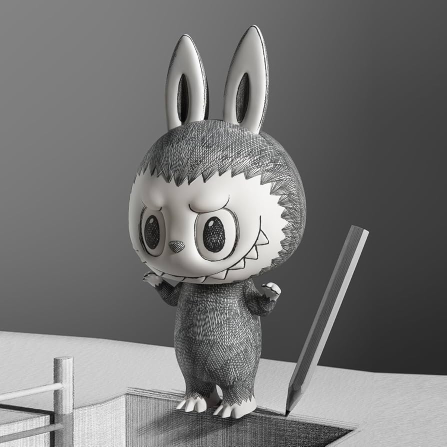 Amazon.co.jp: POP MART MEGA LABUBU 1000% Sketch : おもちゃ